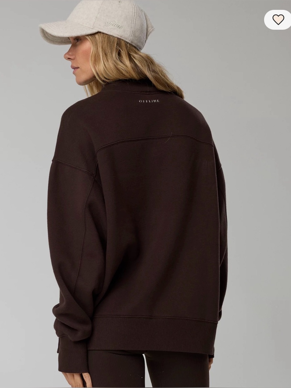Offline by Arie Cloud Fleece Oversized Mock Neck Sweatshirt XL Pullover Sweater
